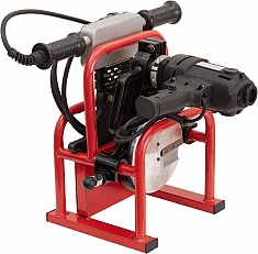 Нагреватель и торцеватель в боксе гидравлического стыкового сварочного аппарата для пэ труб Gas Fusion Red-250