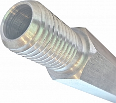 Наружная резьба шестигранного алюминиевого удлинителя для алмазной коронки Kern 1 1/4 UNC, 400 мм Наружная резьба шестигранного алюминиевого удлинителя для алмазной коронки Kern 1 1/4 UNC, 400 мм